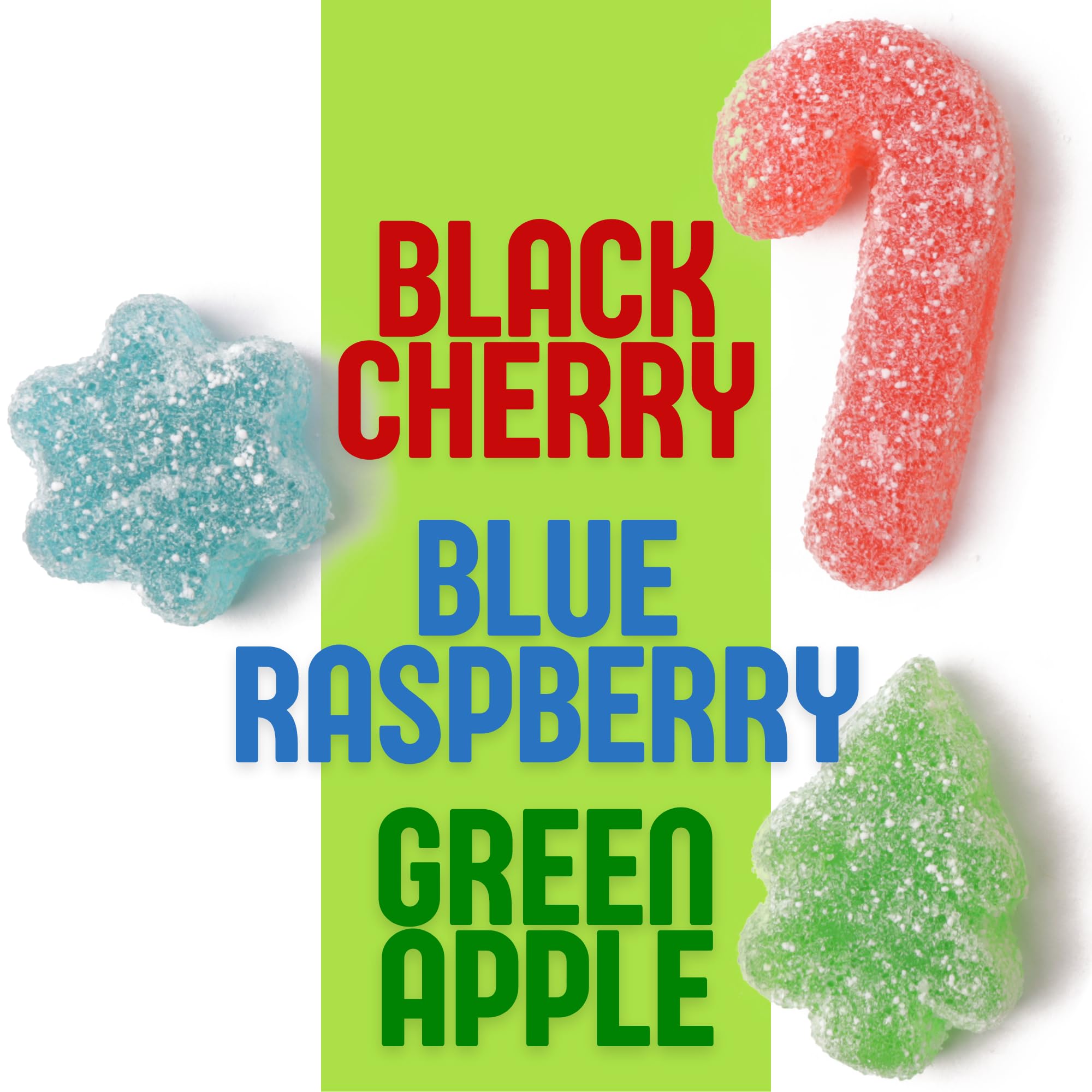 Warheads Holiday Mix Christmas Gummies, Sour Fruit Flavored Candy, Festive Stocking Stuffer, 3 Ounces (Pack of 3)