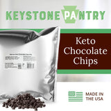 Keystone Pantry - Dark Chocolate Chips- Non-Dairy - 4.4 lb / 2 kg - Sugar, Gluten, & Dairy Free - Kosher - Vegan - Diabetic Friendly - Low Carb - Perfect for Baking