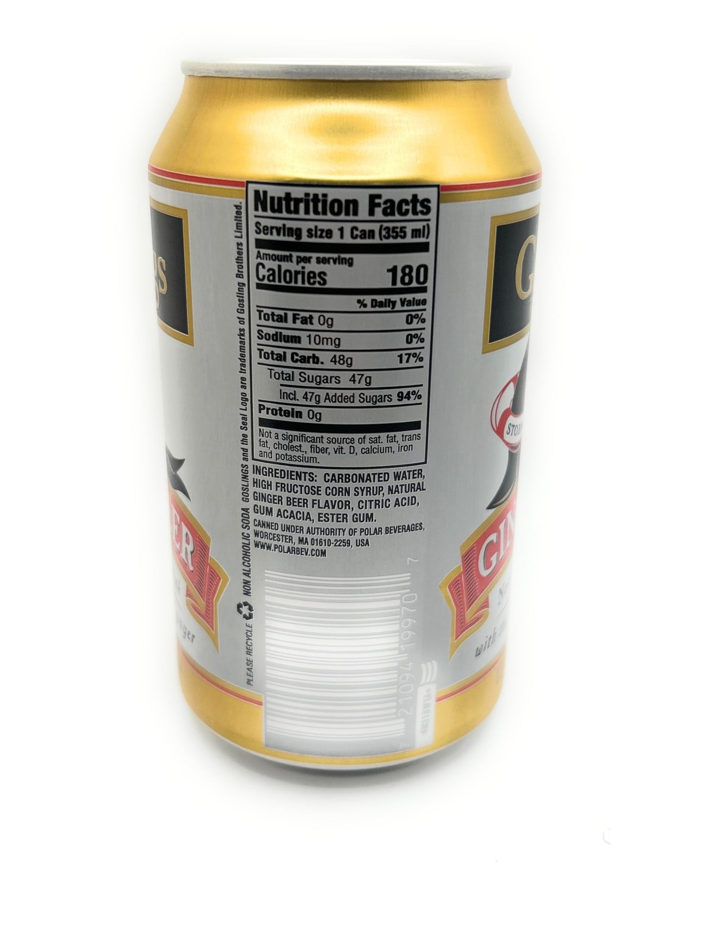 Goslings Stormy Ginger Beer, All Natural Flavor with the Refreshing Zip of Ginger, 12 fl oz Cans (9 Cans)