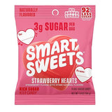 SmartSweets Strawberry Hearts, Gluten Free Gummies, Plant Based, Healthy Snacks for Adults & Kids, Fun Chewy Candy, Low Calorie, Low Sugar Snack, No