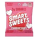 SmartSweets Strawberry Hearts, Gluten Free Gummies, Plant Based, Healthy Snacks for Adults & Kids, Fun Chewy Candy, Low Calorie, Low Sugar Snack, No