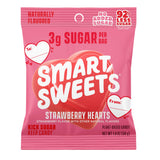 SmartSweets Strawberry Hearts, Gluten Free Gummies, Plant Based, Healthy Snacks for Adults & Kids, Fun Chewy Candy, Low Calorie, Low Sugar Snack, No