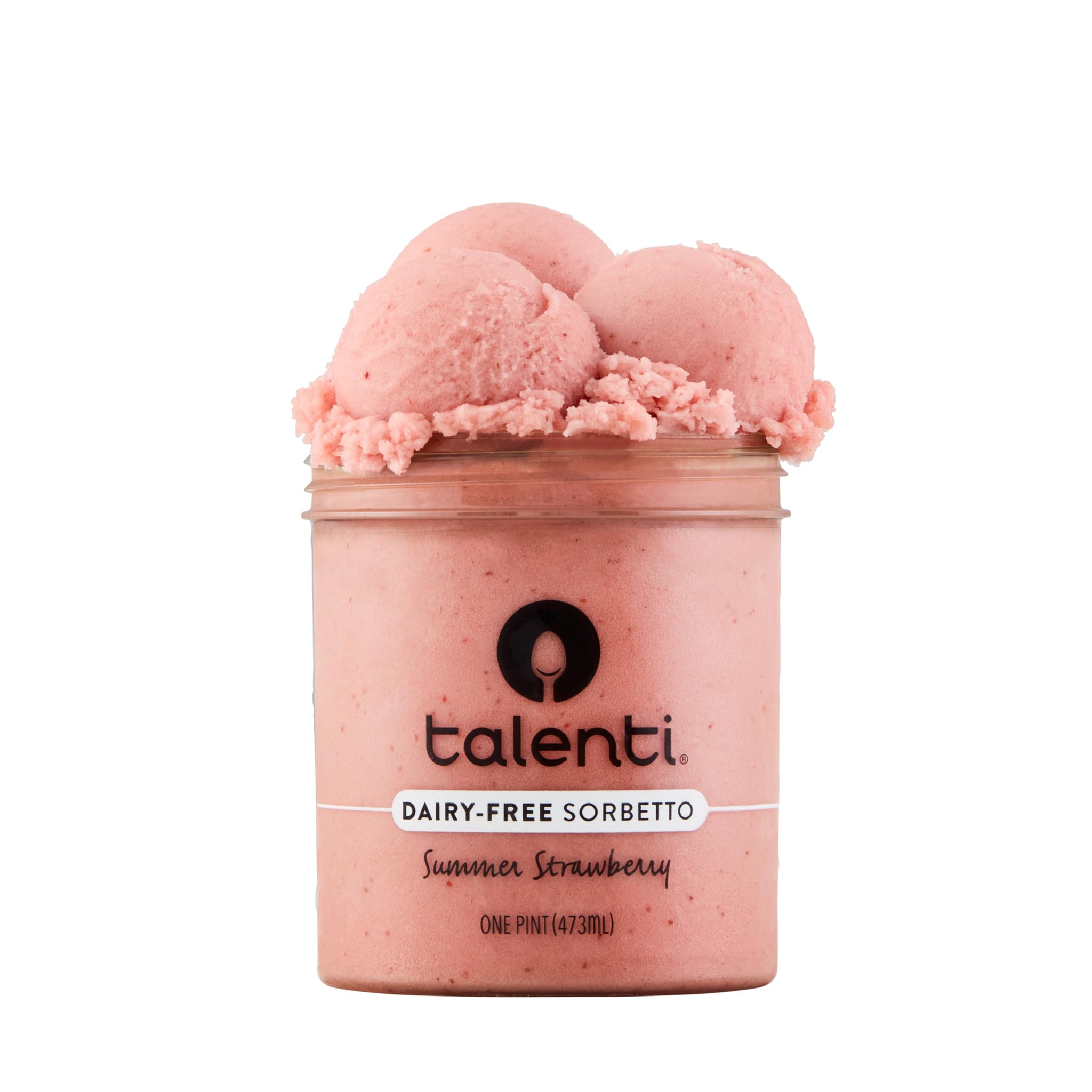 Talenti Dairy-Free Sorbetto for Your Next Indulgence, Summer Strawberry with Real Strawberries in Each Jar, 1 pint