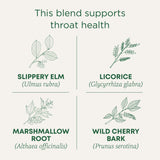Traditional Medicinals Organic, Throat Coat Tea, Original with Slippery Elm - Supports Throat Health - Kosher, Non-GMO, Caffeine-Free, Compostable