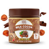 ChocZero Milk Chocolate Hazelnut Spread - No Added Sugar, Keto Friendly Low-Carb Chocolate Hazelnut Dessert & Bread Topping, Gluten Free, High Fiber