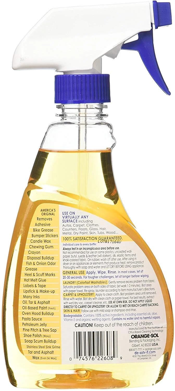 Orange-Sol 22608 Cleaner, Citrus, 12-oz. Spray - Quantity 6