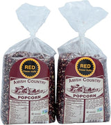 Amish Country Popcorn | 2-2 lbs Bags | Red Popcorn Kernels | Old Fashioned, Non-GMO and Gluten Free