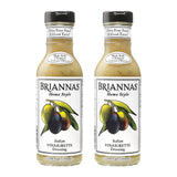 BRIANNAS - Home Style Italian Vinaigrette Dressing - Fine Salad Dressing made with Premium Ingredients - Gluten Free & Low Sugar Dressing - 12 oz