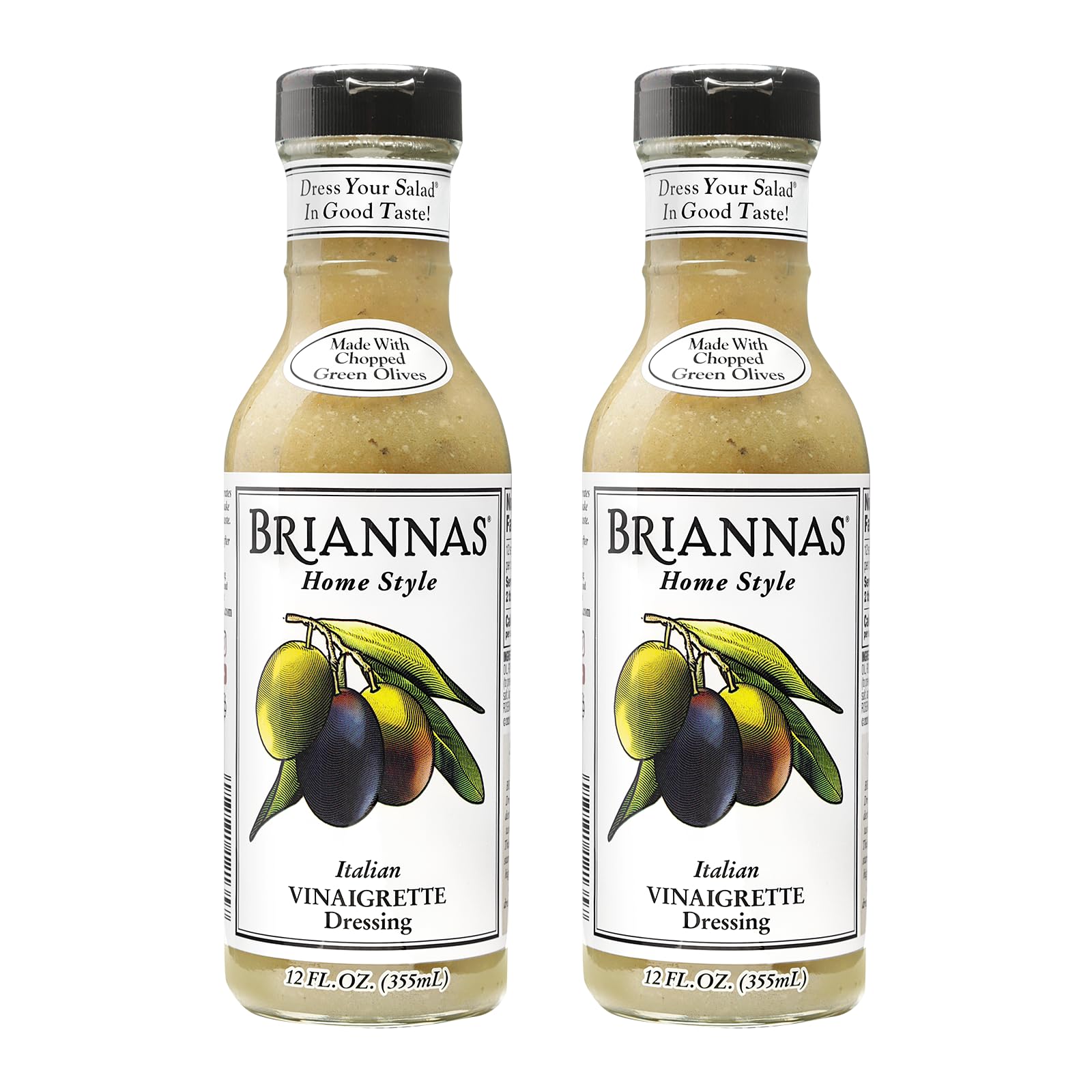 BRIANNAS - Home Style Italian Vinaigrette Dressing - Fine Salad Dressing made with Premium Ingredients - Gluten Free & Low Sugar Dressing - 12 oz
