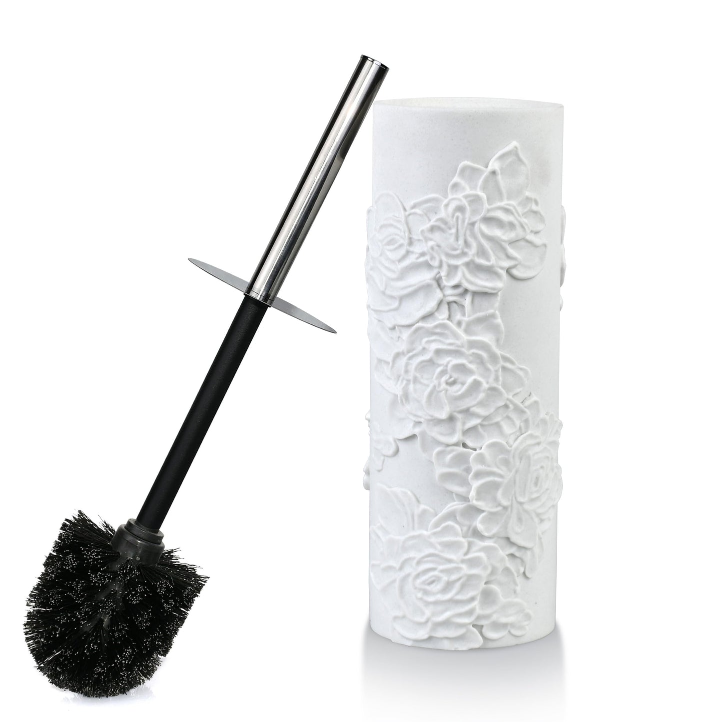 Indecor Home Toilet Brush and Holder Set for Bathroom, Stylish and Durable Cleaning Tool with Modern Design, Compact for Efficient Cleaning
