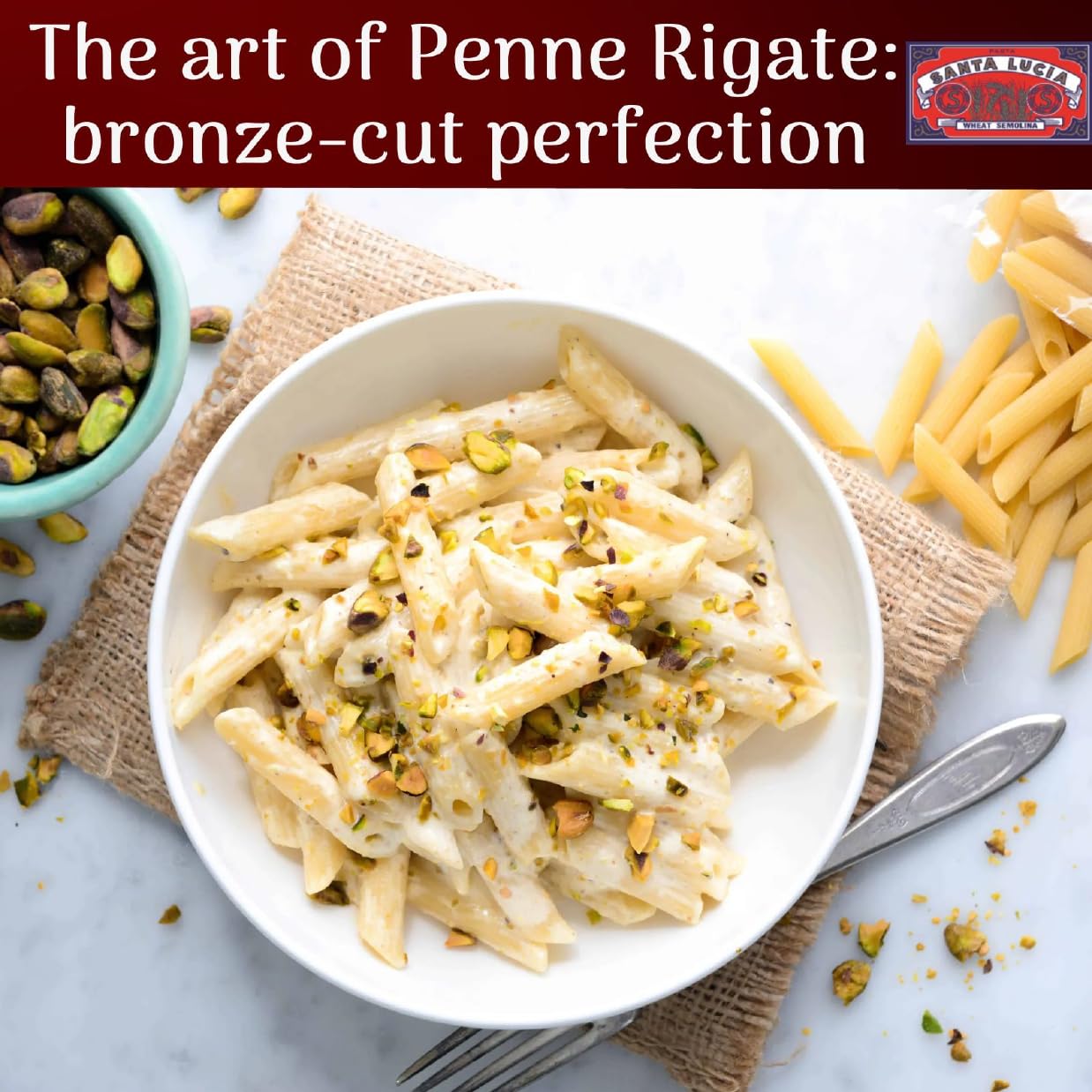Pasta Santa Lucia Penne Rigate, Pack Of 10 (16 Oz Each), Authentic Italian Ridged Penne, 100% Durum Wheat For Baked Ziti & Marinara Sauce, Non-GMO