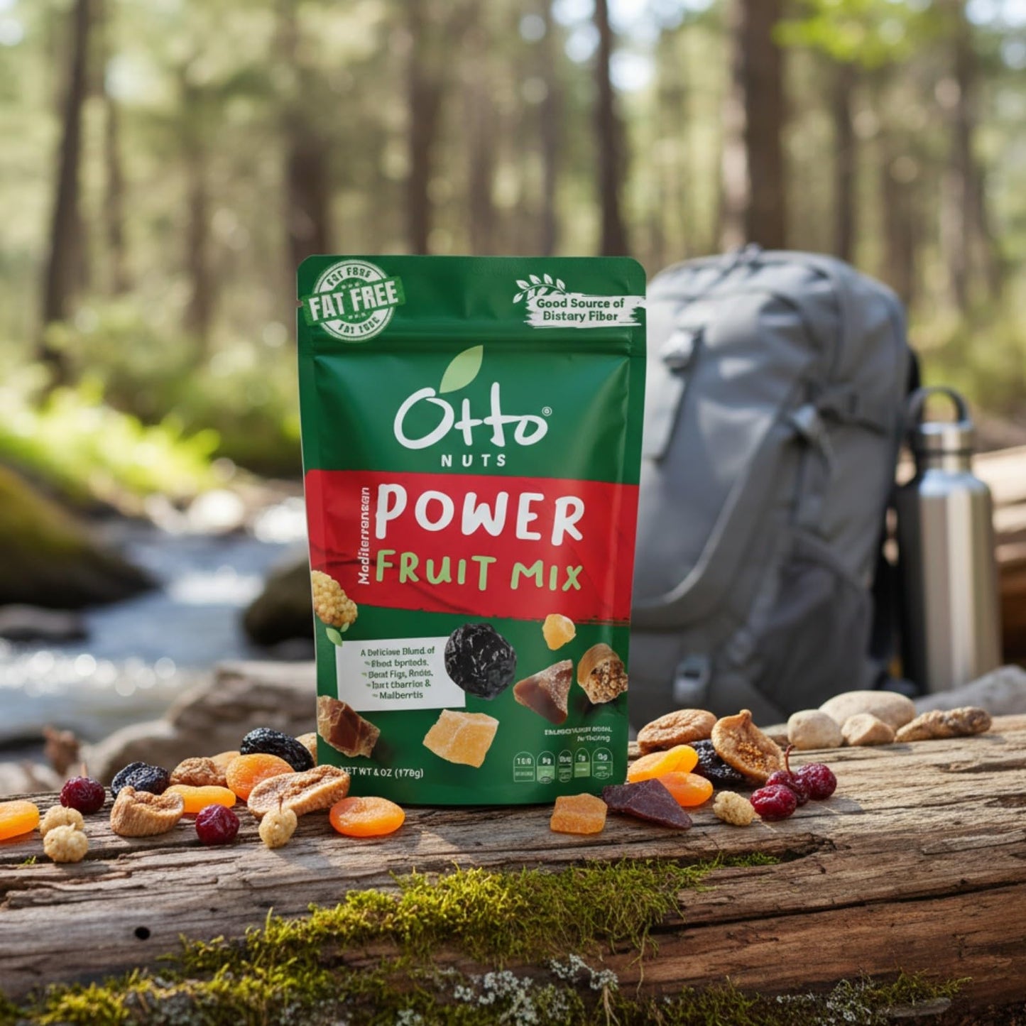 Otto Nuts - Mediterranean Power Fruit Mix, NON-GMO Good Source of Dietary Fiber | 6 OZ with Resealable Bag