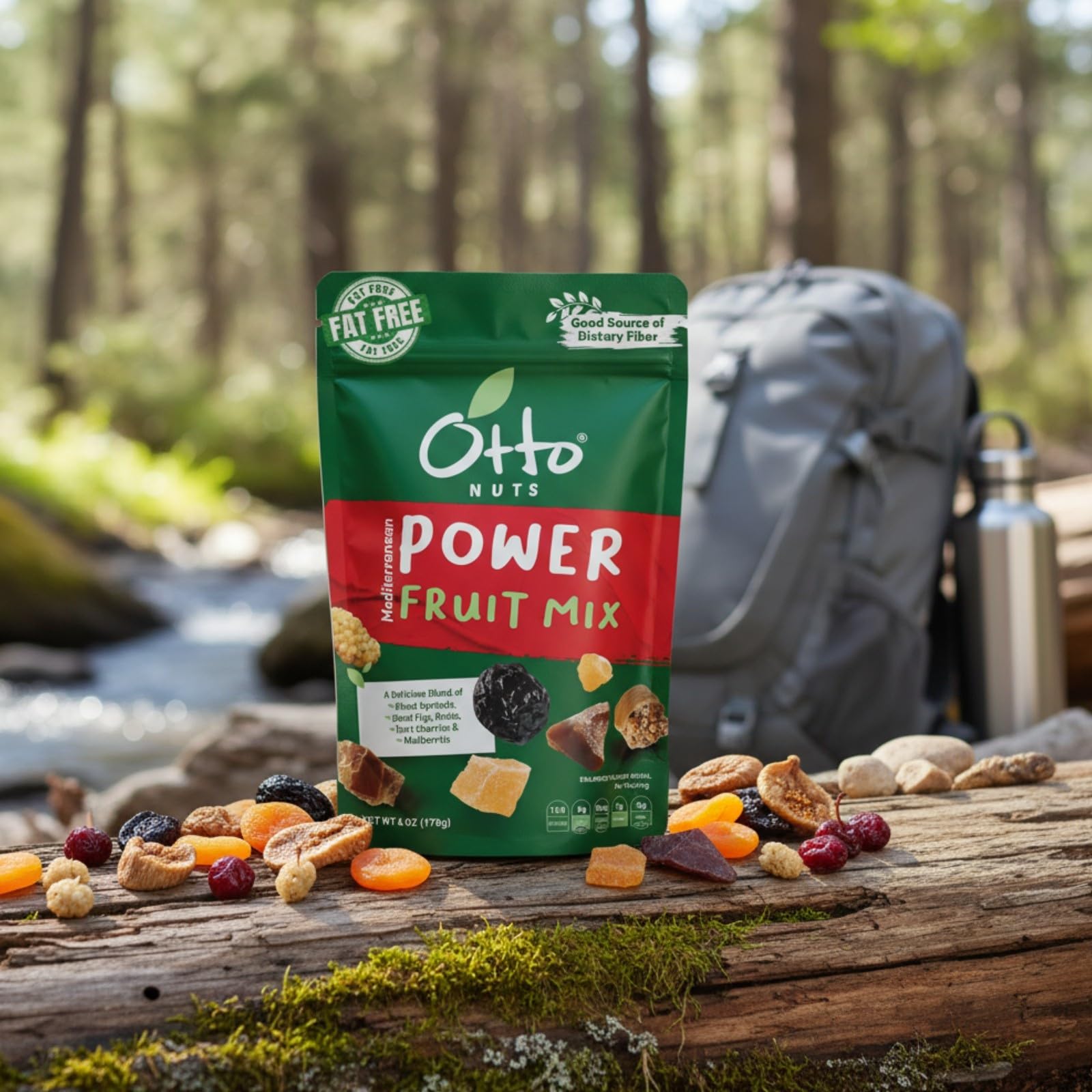 Otto Nuts - Mediterranean Power Fruit Mix, NON-GMO Good Source of Dietary Fiber | 6 OZ with Resealable Bag