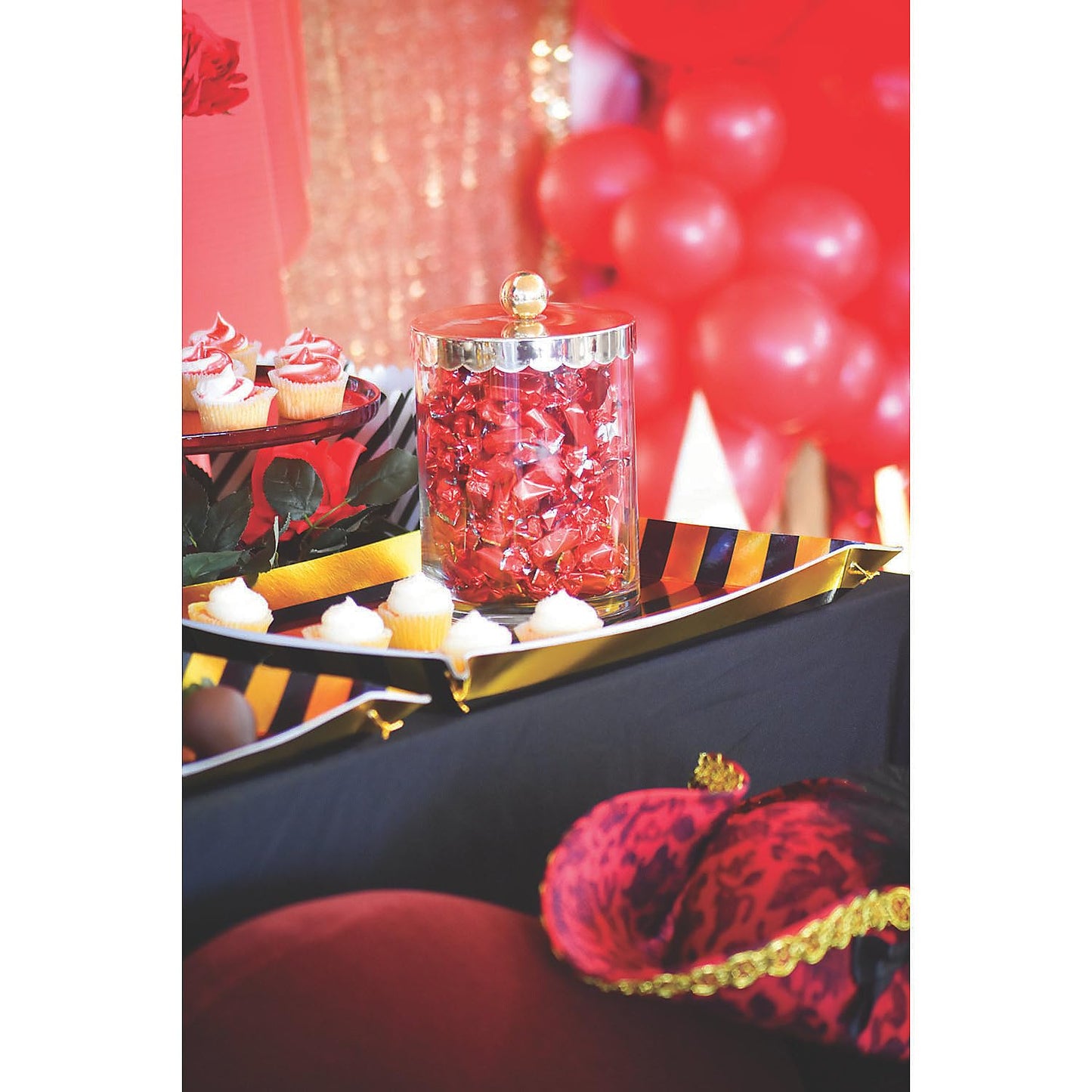 Fun Express Red Foil Wrapped Caramels Bulk Candy Individually Wrapped 2 lbs Bag - Soft Chewy Caramel Candies for Wedding Candy Buffet, Office Desk