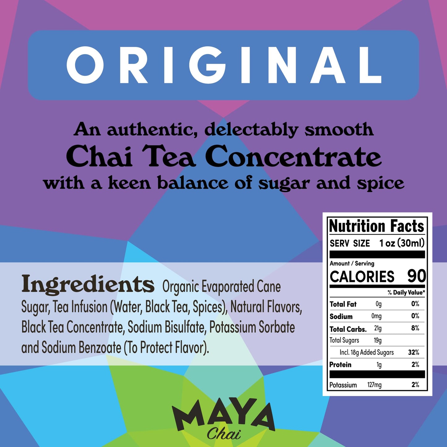 Maya Chai Tea Concentrate, Heritage Recipe, Original, 64 Ounce with White Pump