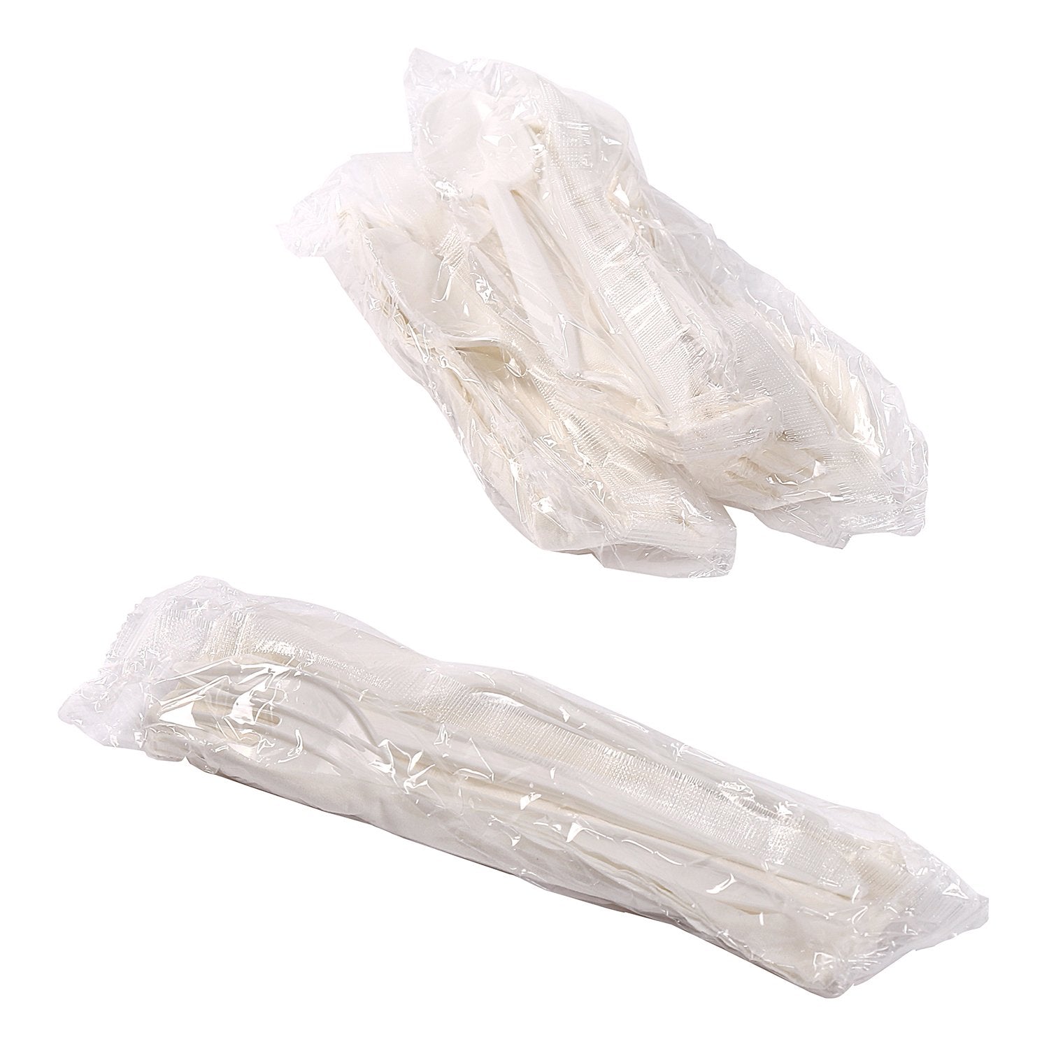 AmerCareRoyal 4-in-1 Disposable Silverware Medium Weight Plastic Utensil Set with Teaspoon, Fork, Knife and 12x13 inch Napkin - Individually Wrapped