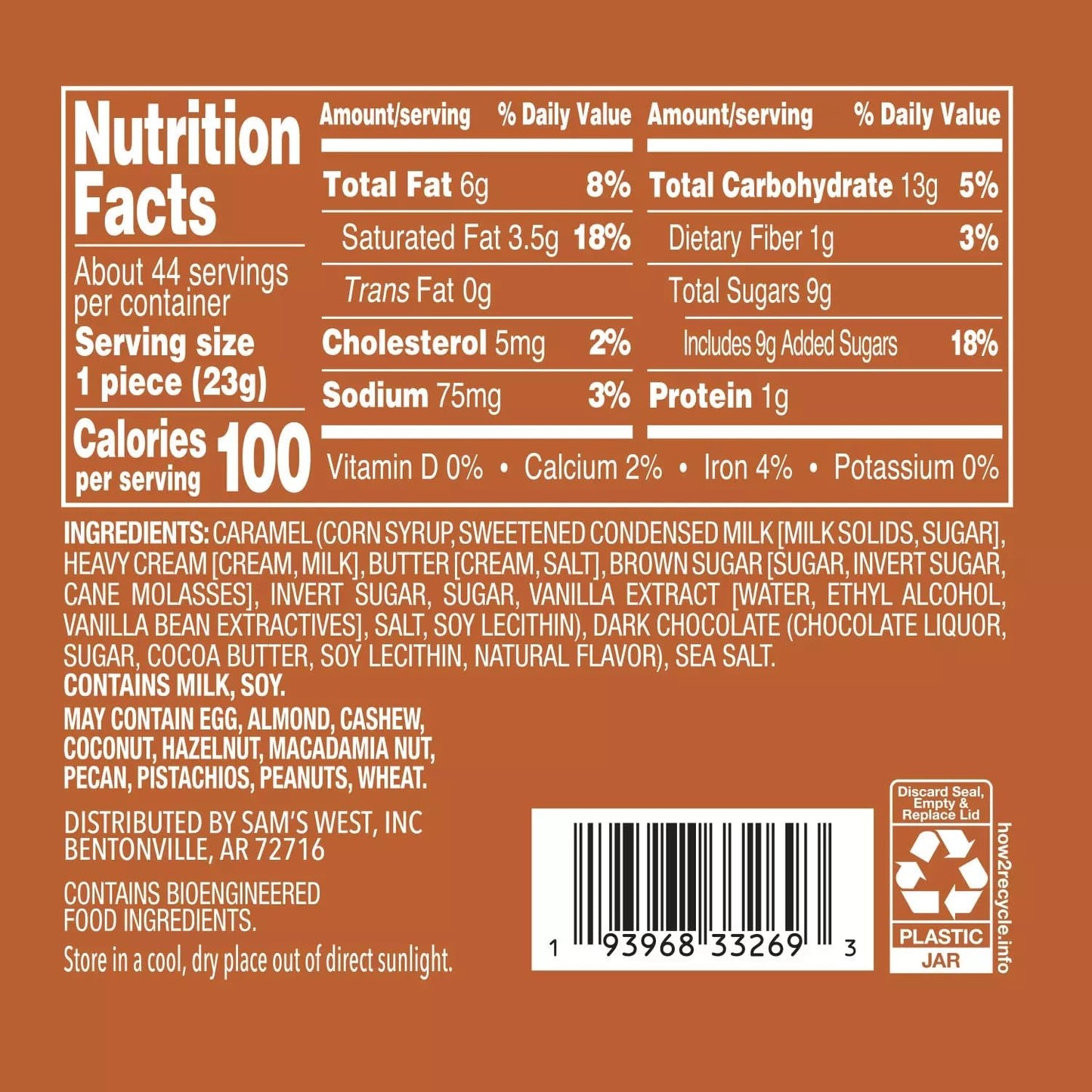 Member's Mark Dark Chocolate Soft Sea Salt Caramels (36 Ounce)