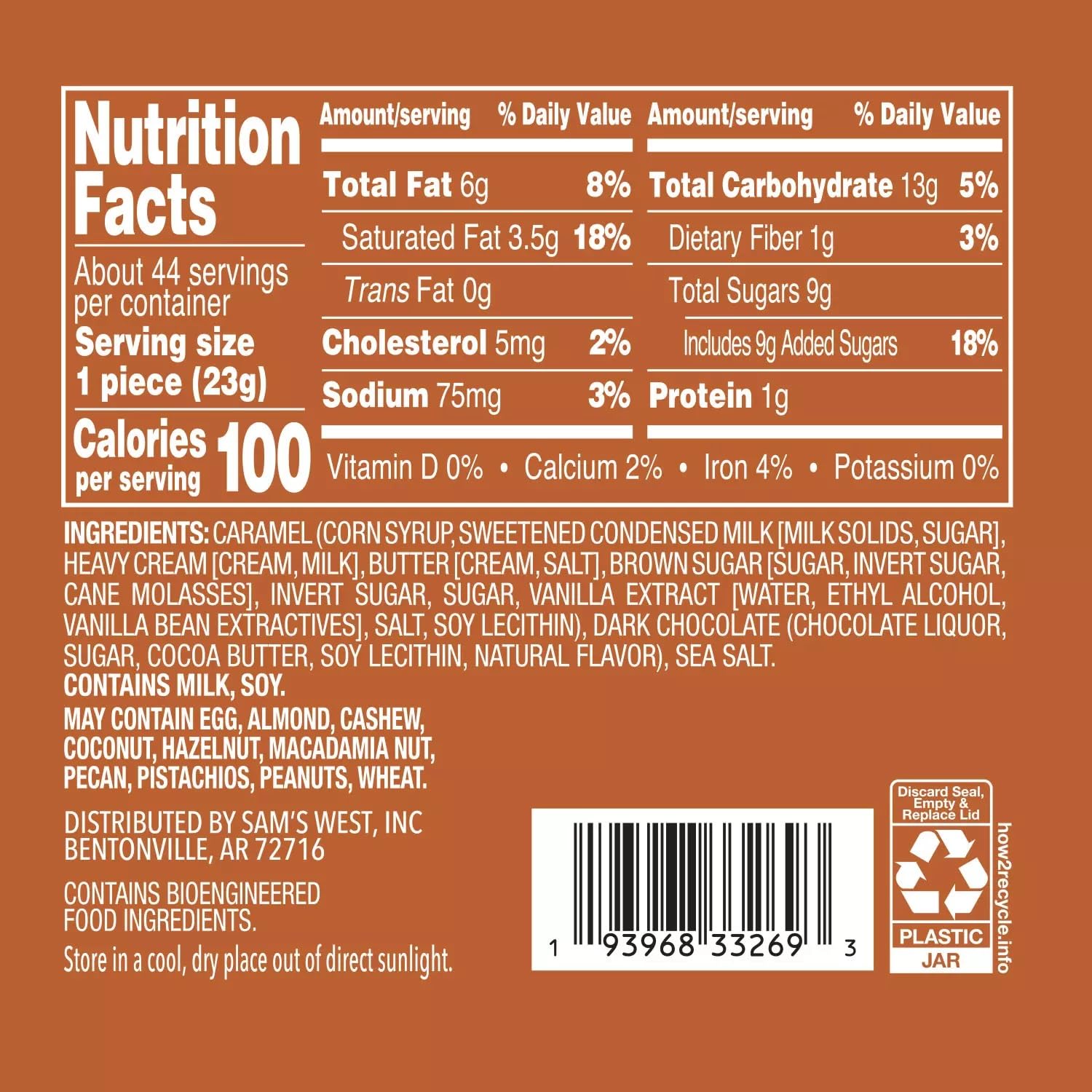 Member's Mark Dark Chocolate Soft Sea Salt Caramels (36 Ounce)