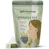 Quiet Harmony Tinnitus Tea - Herbal Support for Ringing Ears, Circulation & Calm | Ultra-Premium Caffeine-Free Tea with Ginkgo, Rooibos & Lemon Balm |