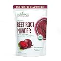 Alovitox Organic Beet Root Powder | 100% Fresh Beet Root Extract | Nitric Oxide Superfood, High in Calcium, Iron, Potassium & Folate | Supports