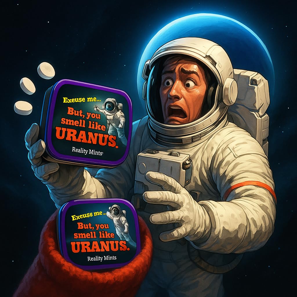 You Smell Like Uranus Mints Weird Gag for Friends Men Stocking Stuffers for Adults and Teens Cool Space Novelties for Guys Chocolate Breath Mints