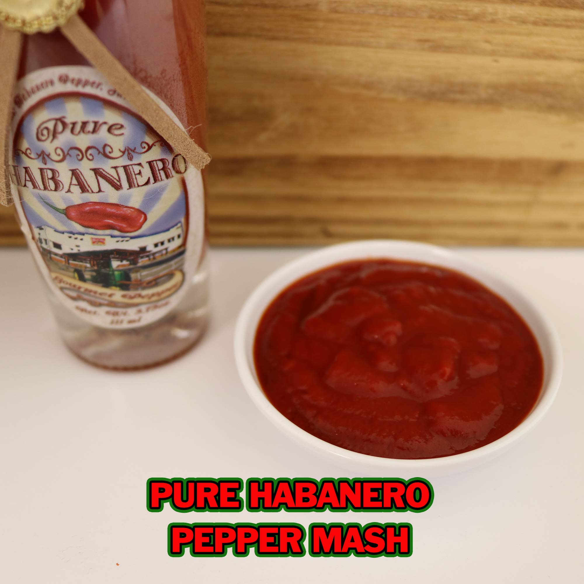 Pure Habanero Pepper Hot Sauce Mash Puree - 3.75oz - Perfect Gourmet Gift for the Hot Sauce Fan - Great for Making Hot Sauce - Try if you dare!
