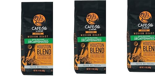 3 Pack H-E-B Cafe Olé Houston Blend Decaf Ground Coffee Medium Roast with free Russel Stover candy