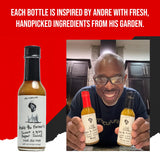 Andre The Farmer Sweet & Spicy Pepper Sauce, Bold Hot Sauce with Chili, Perfect Sweet and Spicy Sauce for Salads, Dips, Marinades, and More (5 oz)