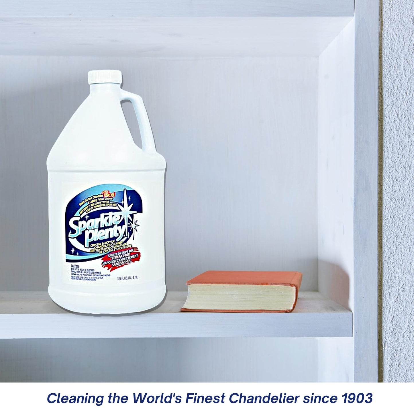 Sparkle Plenty Chandelier Cleaner Drip Dry Spray No Wipe -Dust Remover & Streak Free Glass Cleaner Spray for Chandelier Crystals &Window Screen