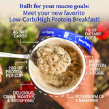 Folk Revival Chai Almond Keto Instant 'Oatmeal' - 20g Protein, 4g Net Carbs, High Fiber, Non GMO, Gluten Free, Made with Acorns - 6 Cups Per Case