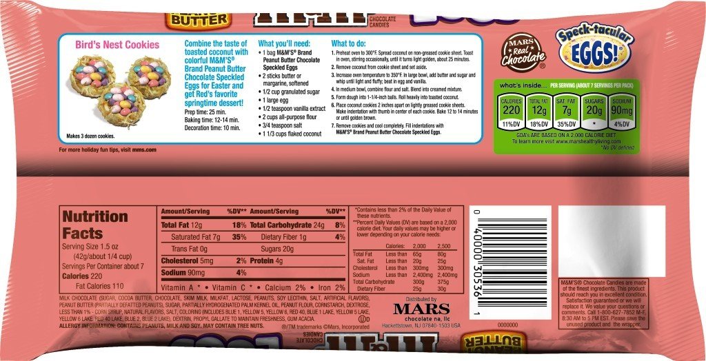 M&M'S Easter Peanut Butter Chocolate Candy Speckled Eggs 9.9-Ounce Bag