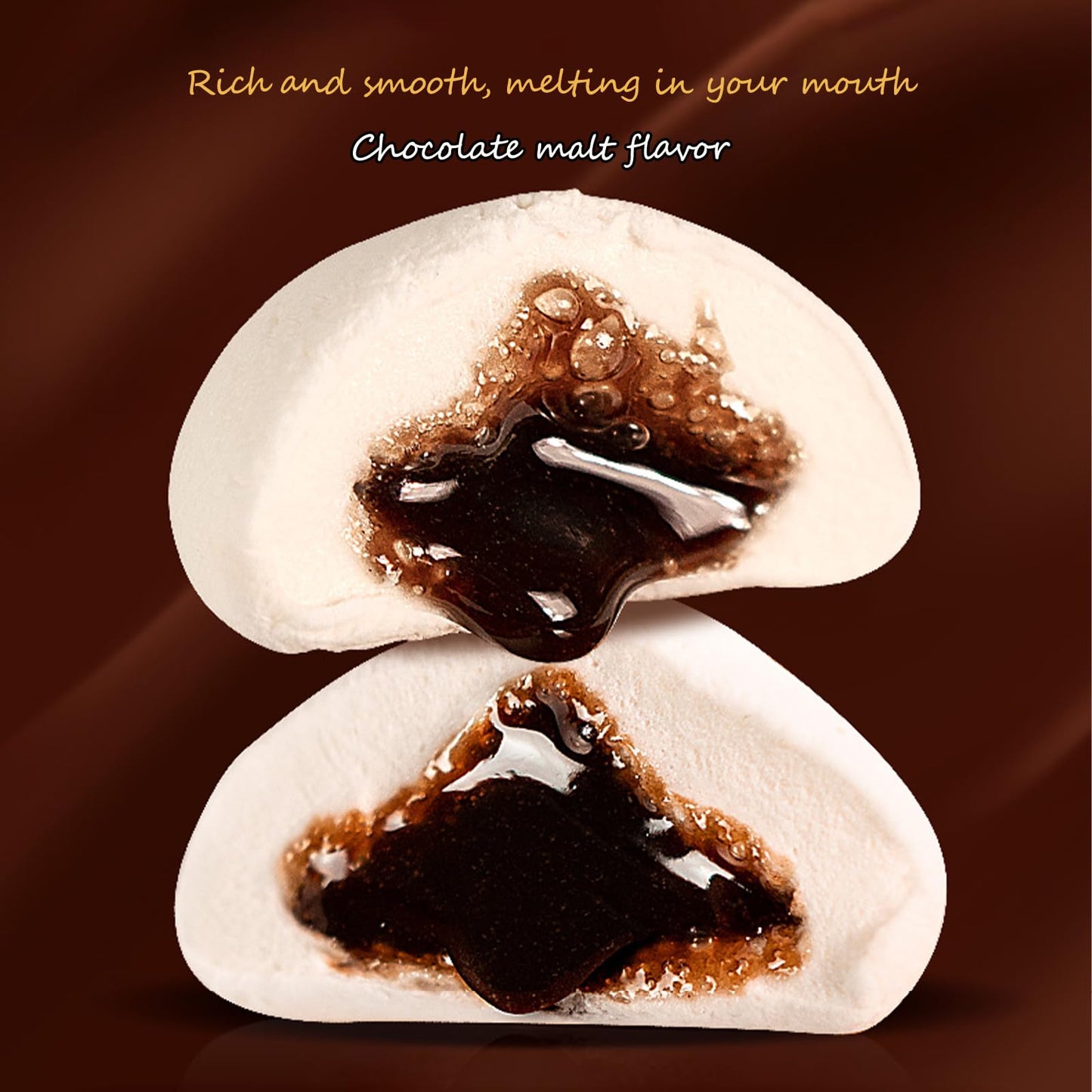 HVNAOUE 2 Bags Chocolate Filled Marshmallows,40g/1.41oz/bag,Bursting Marshmallows,Gift for Chocolate Lovers,???