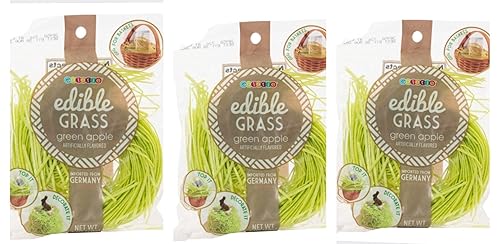 Grandys Candys Edible Easter Grass- Green Apple, Blueberry, Strawberry, & Multi Flavored Bundle-Fun and Delicious Way to Complete Your Easter Baskets