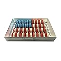 Macaron Cookies Gift Box of 36 - The American Flag French Macarons, Gourmet Cookie Gift Box, Macaroon