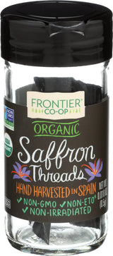 Frontier Co-op Organic Saffron Threads, 0.5 grams - Pungent, Delicate Flavor for Cooking
