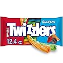 TWIZZLERS Twists Rainbow Flavored Licorice Style, Low Fat Candy Bags, 12.4 oz (6 Count)