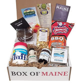 Box of Maine - 7-item Gift Pack - Whoopie Pie, Fluff, Coastal Maine Maple Popcorn, Maine Maple Syrup, Humpty Dumpty BBQ Chips, Carrabassett Coffee