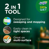 Swiffer Sweeper 2-in-1 Mops for Floor Cleaning, Dry and Wet Multi Surface Floor Cleaner, Sweeping and Mopping Starter Kit, Includes 1 Mop + 19
