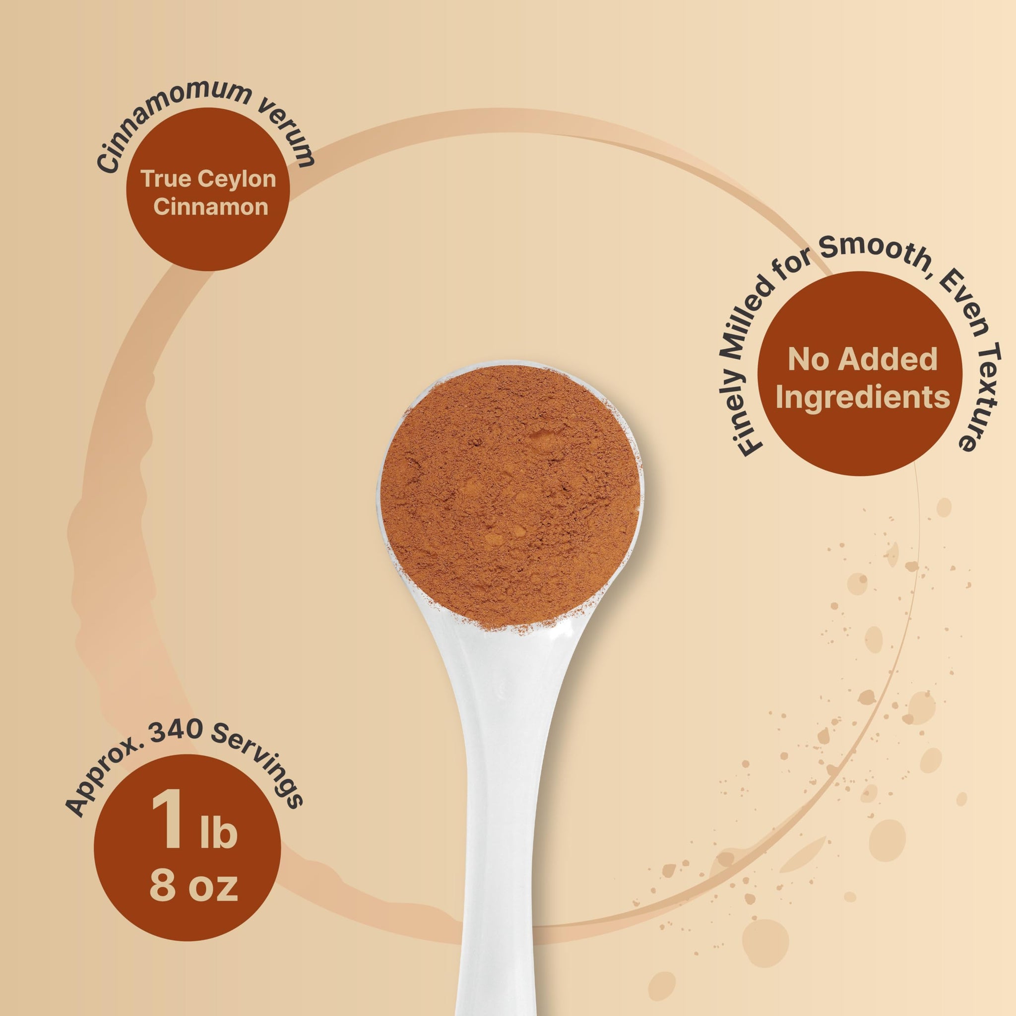 Organic Ceylon Cinnamon Powder, 24 oz | True Sri Lanka Bark Source - Freshly Ground Sticks - Raw Cinnamon Spice Flavor & Aroma - Non-GMO, Filler Free