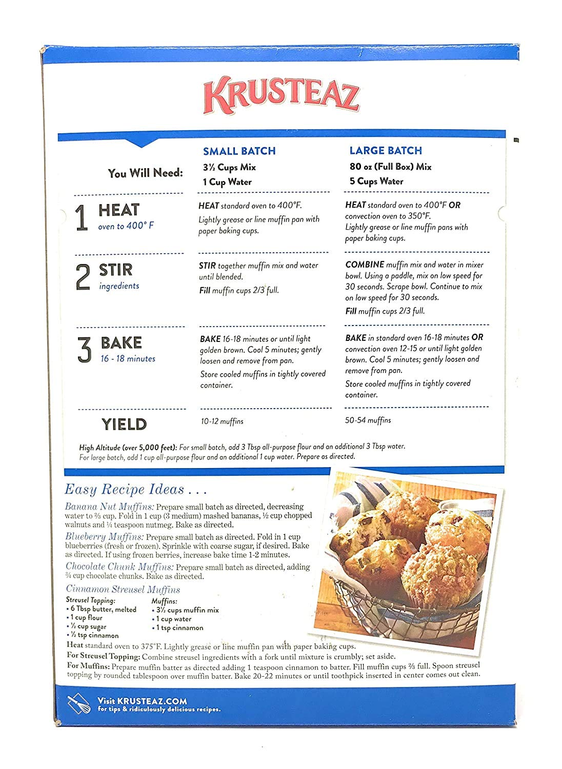 Krusteaz Professional All Purpose Muffin Mix, 5 lb