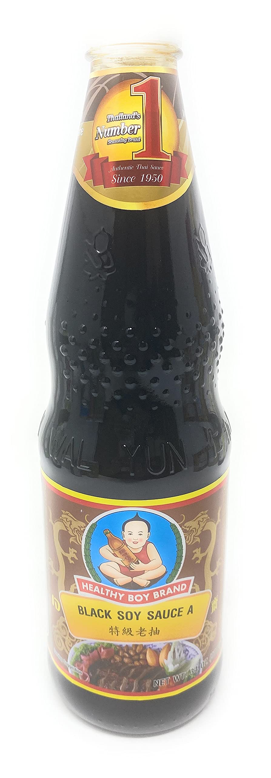 Healthy Boy Black Soy Sauce 34oz Imported from Thailand