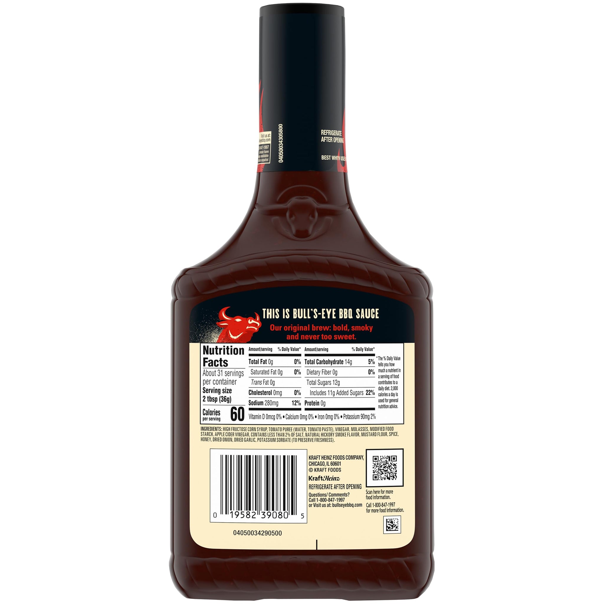 Bull's-Eye Original BBQ Sauce, 40 oz Bottle (Pack of 2)