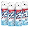Lysol To Go Disinfectant Spray, Travel Size Sanitizing, For On-the-Go Disinfecting and Deodorizing, Crisp Linen, 1.5 Fl. Oz (Pack of 4)