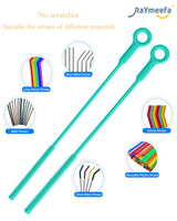 Straw Cleaner Brush Set - Raymeefa Scratch-Free Detail Cleaning for Reusable Straws & Tumblers (Green)