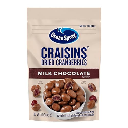 Ocean Spray® Milk Chocolate Dipped Cranberry Bites, Chocolate Covered Dried Cranberries, 5 Oz Pouch, 12 Count