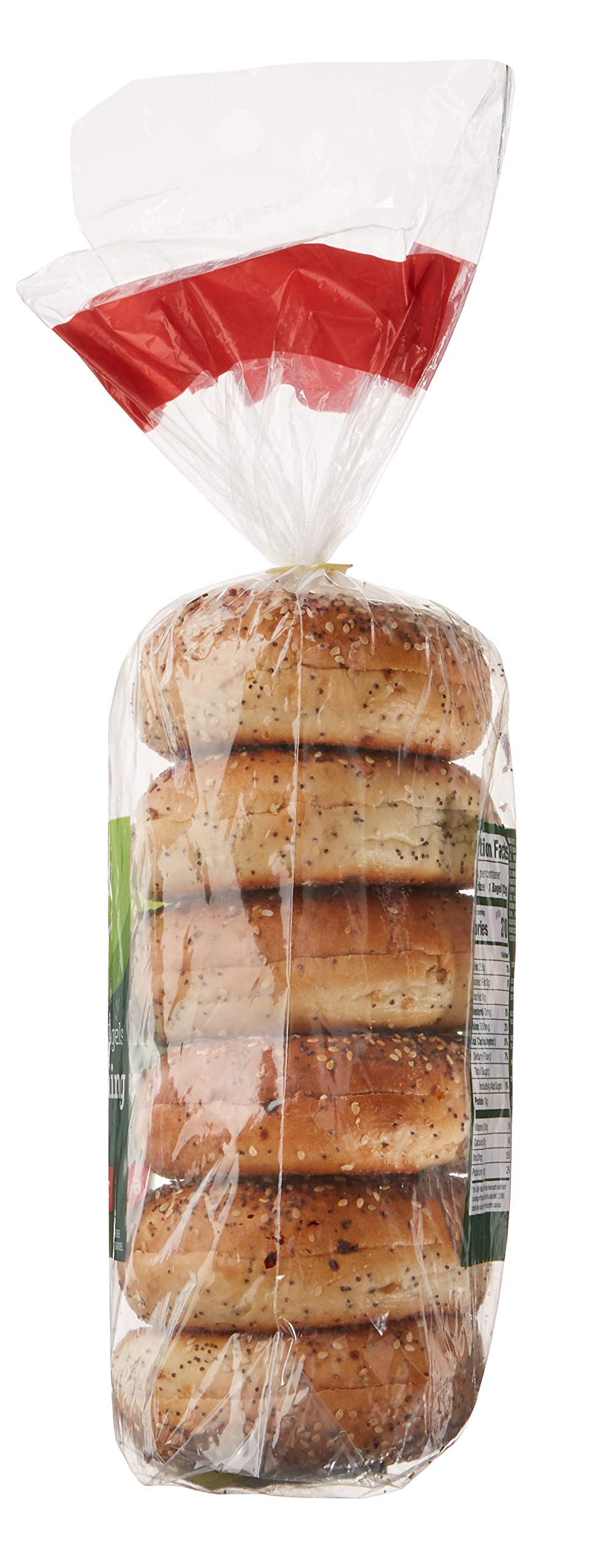 Amazon Fresh Brand, Everything Pre Sliced Bagels, 21 Oz, 6 Count