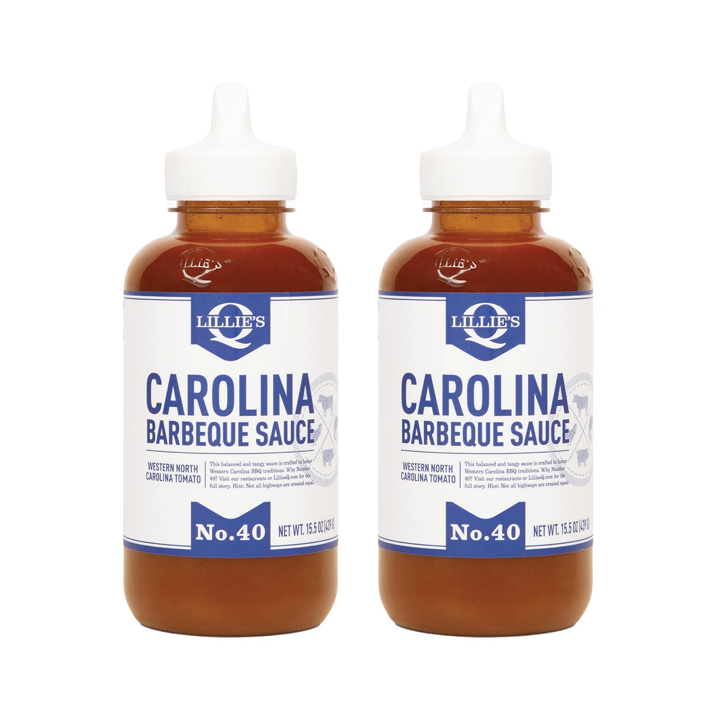 Lillie's Q - Carolina Barbeque Sauce, Gourmet Vinegar BBQ Flavor (15.5 oz, 2-pack)