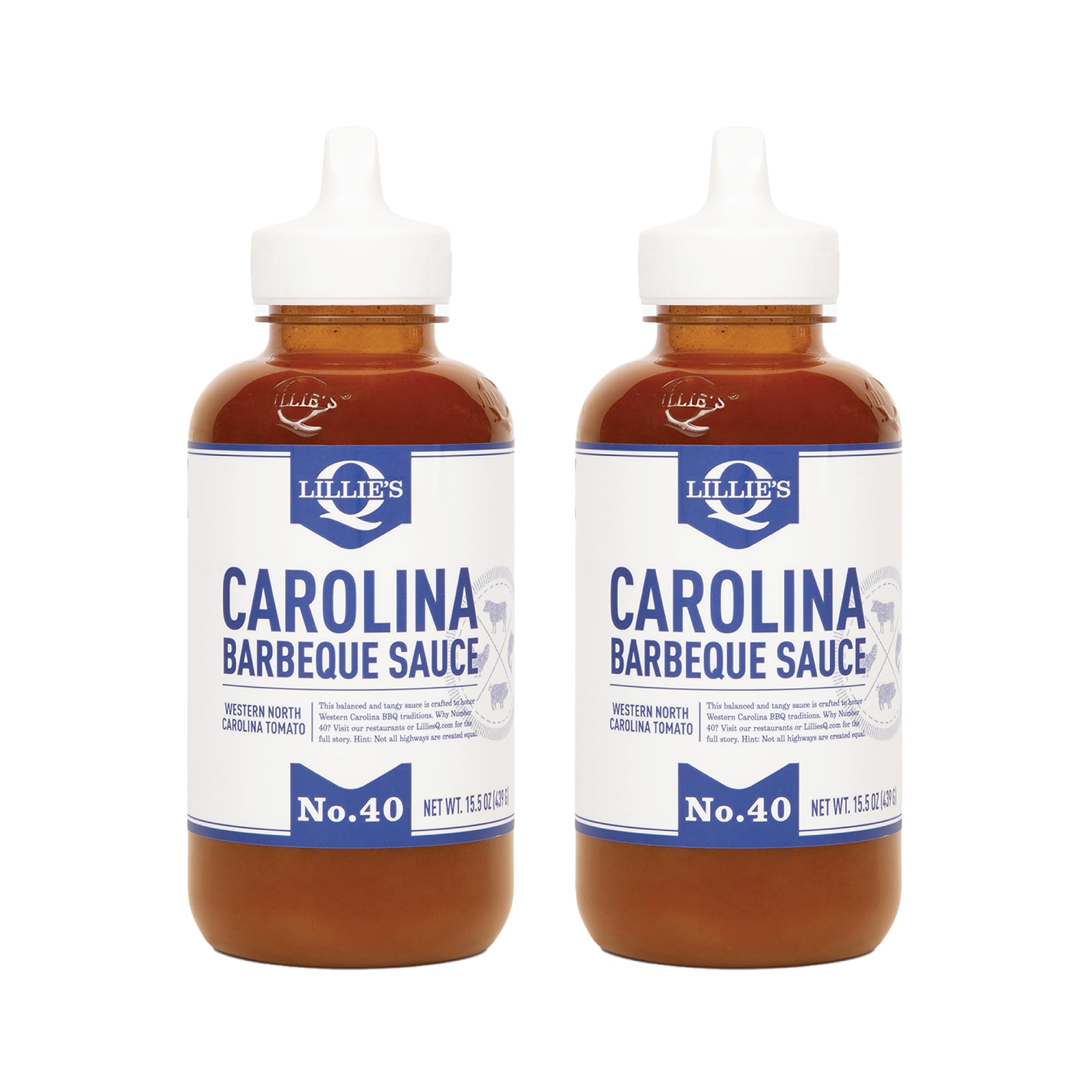 Lillie's Q - Carolina Barbeque Sauce, Gourmet Vinegar BBQ Flavor (15.5 oz, 2-pack)