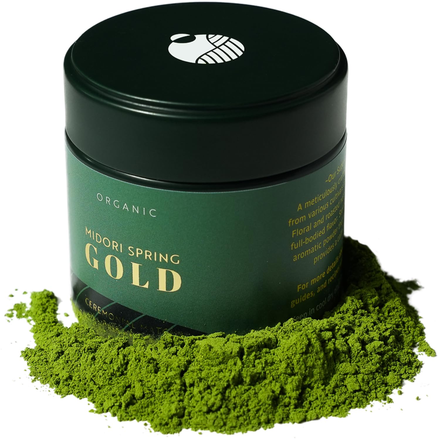 Midori Spring Organic Ceremonial Grade Matcha - Gold 1st Harvest Blend, Japanese Stone Ground Green Tea Powder, Radiation, Gluten Free, Vegan (Organic