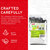 SHIRAKIKU Matcha Green Tea Powder | Authentic Japanese Matcha for Traditional Teas | Prefect for Asain Lattes, Smoothies, Baked Goods | 14.28 OZ Pack